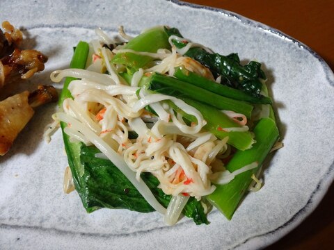 簡単に!もやしと小松菜のサッと炒め